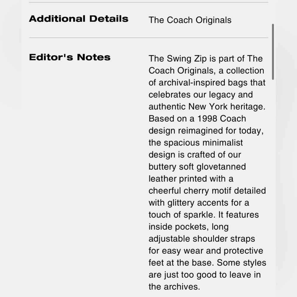 Swing Zip Bag with Cherry Print 🍒 Limited Re-edition from 1998 - Picture 14 of 15